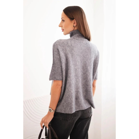 Sieviešu pelēks džemperis ar īsām piedurknēm Endi Sieviešu džemperi