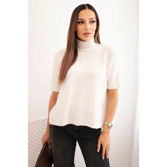 Sieviešu gaiši brūns džemperis ar īsām piedurknēm Endi Sieviešu džemperi