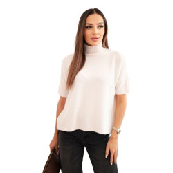 Sieviešu gaiši brūns džemperis ar īsām piedurknēm Endi Sieviešu gaiši brūns džemperis ar īsām piedurknēm Endi