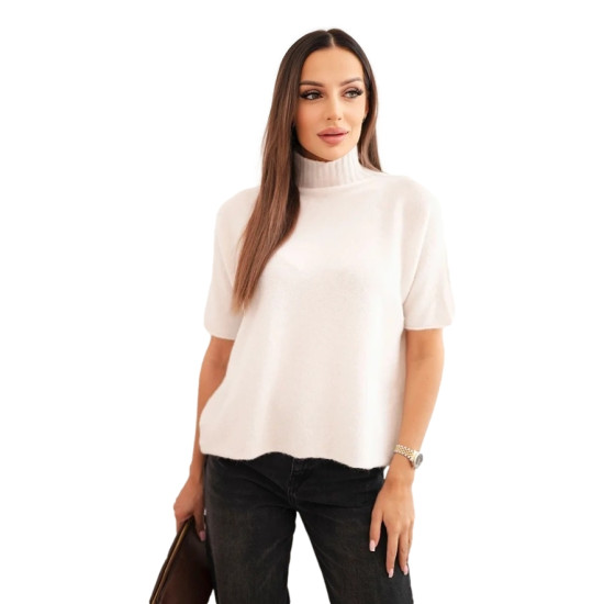 Sieviešu gaiši brūns džemperis ar īsām piedurknēm Endi Sieviešu džemperi