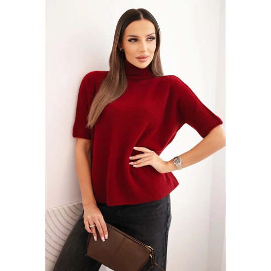 Sieviešu bordo džemperis ar īsām piedurknēm Endi Sieviešu džemperi