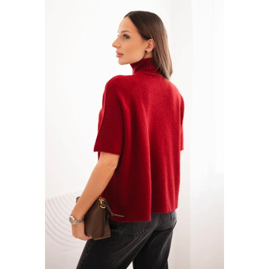 Sieviešu bordo džemperis ar īsām piedurknēm Endi Sieviešu džemperi