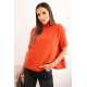 Sieviešu oranžs džemperis ar īsām piedurknēm Endi Sieviešu džemperi