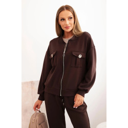 Sieviešu brūns komplekts Marbel Sieviešu brūns komplekts Marbel