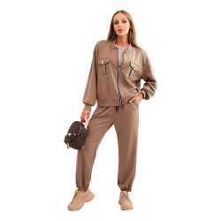 Sieviešu tumši brūns komplekts Marbel Sieviešu tumši brūns komplekts Marbel