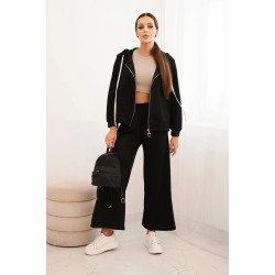 Sieviešu melns brīvā laika kostīms Jener