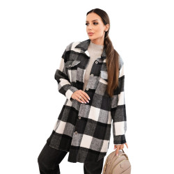 Sieviešu pelēks rūtains krekls Veste