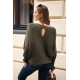 Sieviešu haki džemperis Aidina Sieviešu džemperi