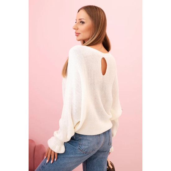 Sieviešu balts džemperis Aidina Sieviešu džemperi