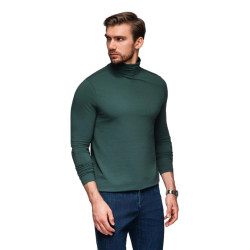 Vīriešu zaļš džemperis ar augstu apkakli Mark