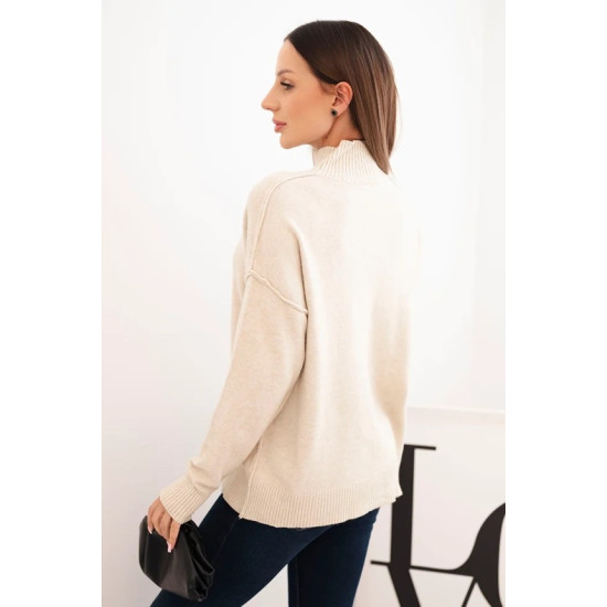 Sieviešu brūns džemperis ar augstu apkakli Larsi Sieviešu džemperi