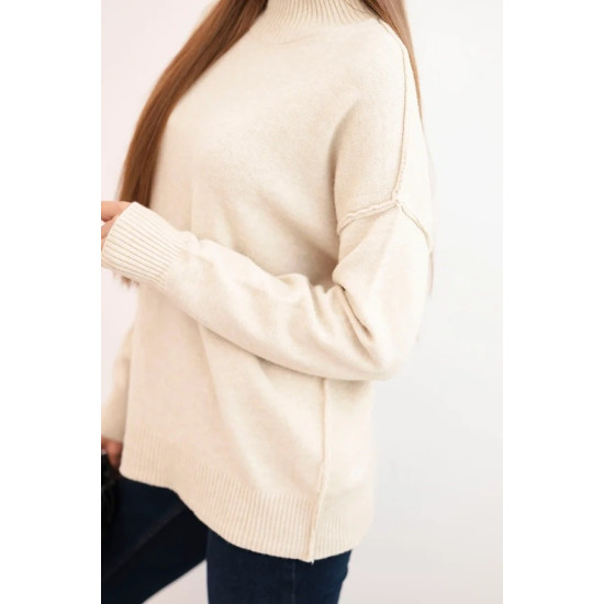 Sieviešu brūns džemperis ar augstu apkakli Larsi Sieviešu džemperi