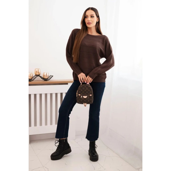 Sieviešu tumši brūns džemperis Dora Sieviešu džemperi