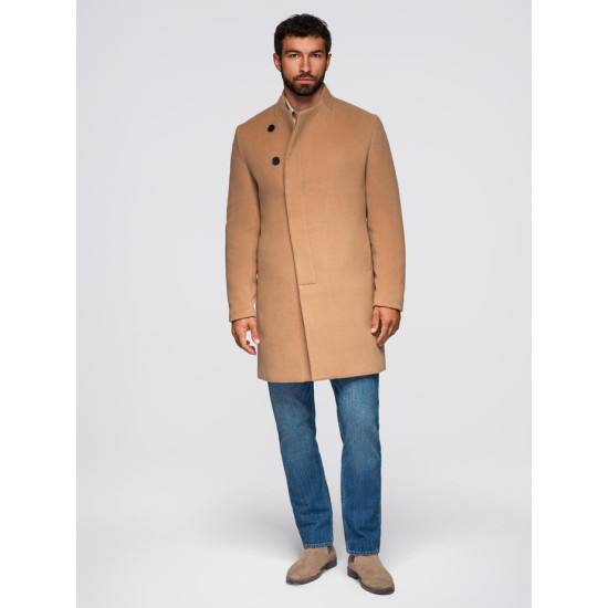 Vīriešu brūns mētelis Adre Vīriešu jakas un mēteļi