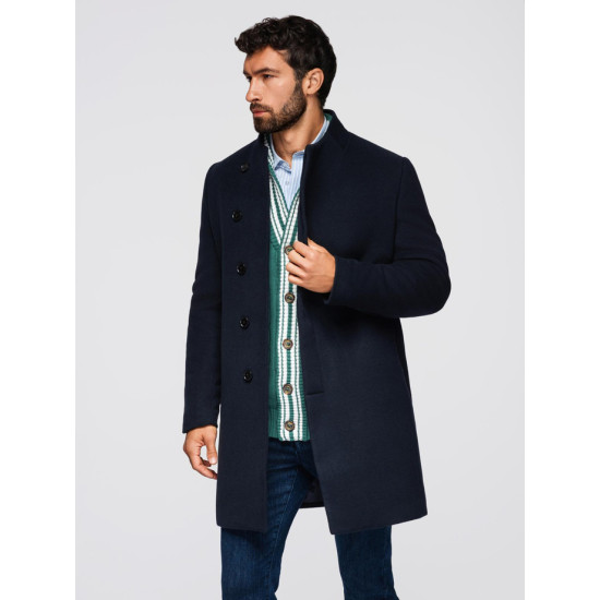 Vīriešu tumši zils mētelis Adre Vīriešu jakas un mēteļi