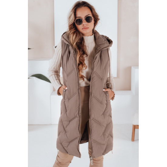 Sieviešu tumši brūna gara veste Lino Sieviešu vestes