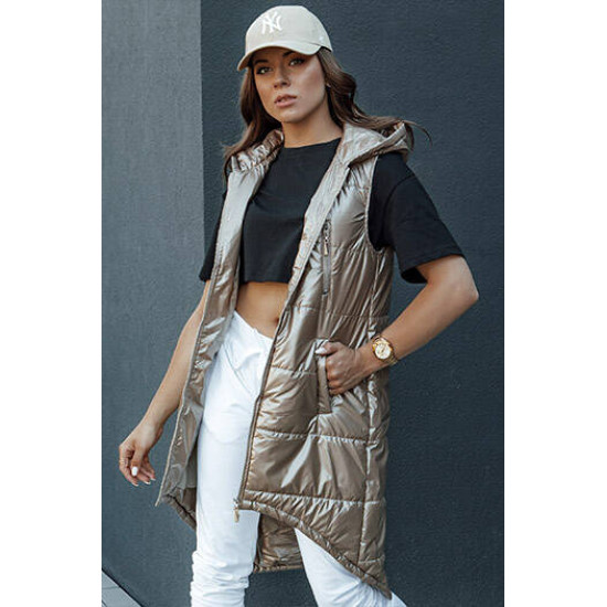 Sieviešu brūna gara veste Meris Sieviešu vestes