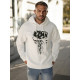 Vīriešu balts džemperis ar kapuci Skull Džemperi ar kapuci