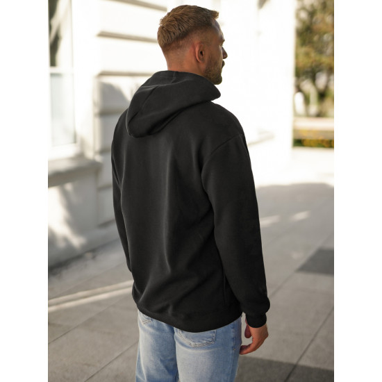 Vīriešu melns džemperis ar kapuci Skull Džemperi ar kapuci