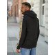 Vīriešu melns džemperis Rings Džemperi ar kapuci