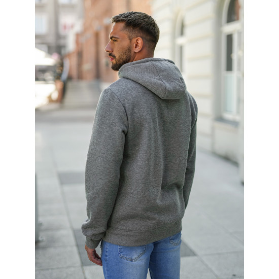 Vīriešu pelēks džemperis ar kapuci Glum Džemperi ar kapuci