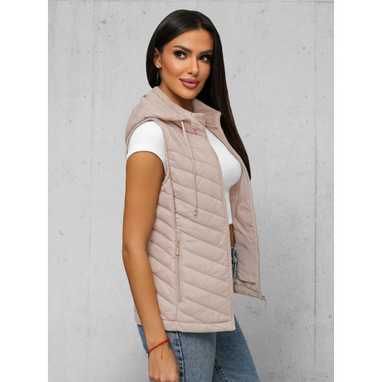 Sieviešu brūna jaka ar kapuci Percy Sieviešu vestes