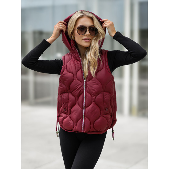 Sieviešu bordo krāsas veste Lyra Sieviešu vestes