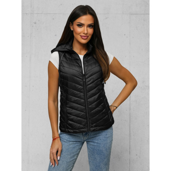 Sieviešu melna jaka ar kapuci Percy Sieviešu vestes