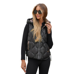 Sieviešu melnā/brūnā veste Lyra Sieviešu melnā/brūnā veste Lyra