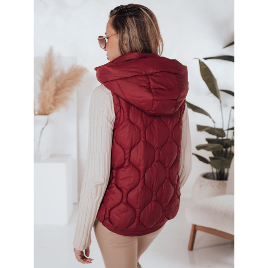 Sieviešu bordo krāsas veste Jener Sieviešu vestes