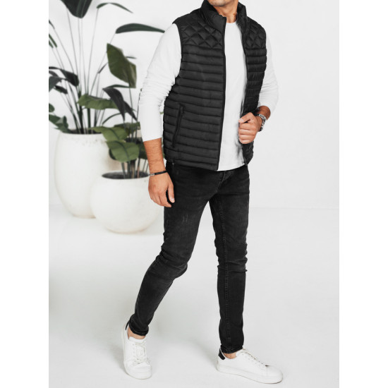 Vīriešu melna veste Geir TX5076 - Vīriešiem Vīriešu melna veste Geir Vestes