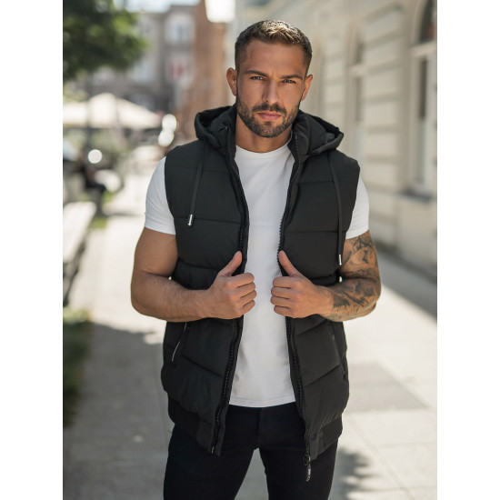 Vīriešu melna veste Corles JS/32M1780/392 - Vīriešiem Vīriešu melna veste Corles Vestes