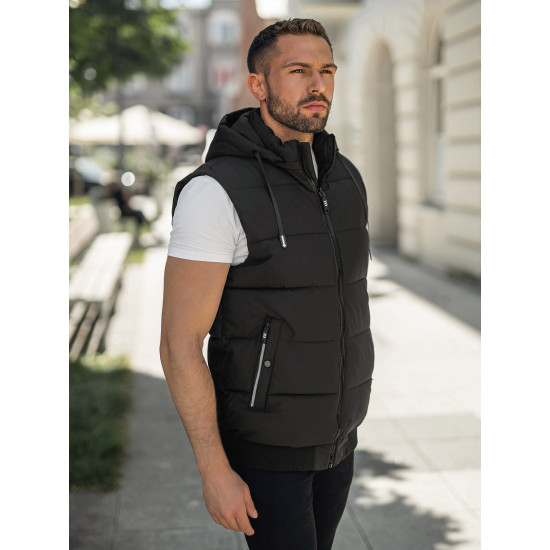 Vīriešu melna veste Corles JS/32M1780/392 - Vīriešiem Vīriešu melna veste Corles Vestes