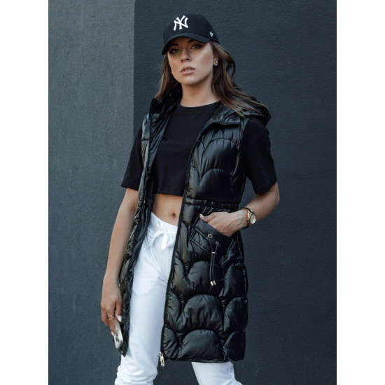 Sieviešu melna jaka ar kapuci Dona Sieviešu vestes