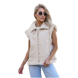 Sieviešu brūna ādas veste Sara Sieviešu brūna ādas veste Sara