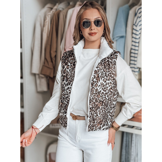 Sieviešu balta divpusējā veste Puff Sieviešu vestes