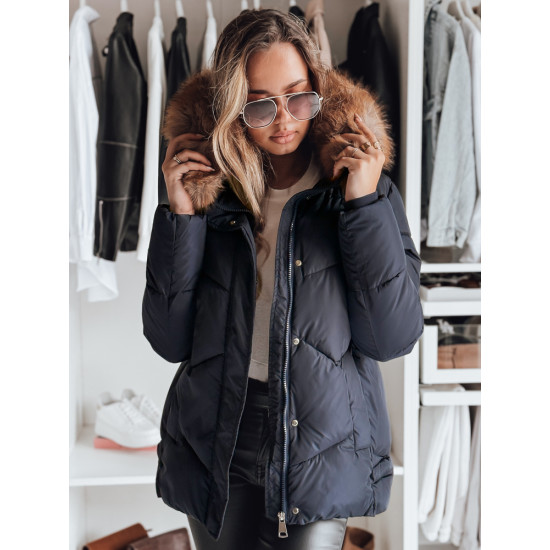 Sieviešu tumši zila ziemas jaka Doran Sieviešu jakas