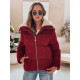 Sieviešu ziemas jaka bordo krāsā Trendy Sieviešu jakas