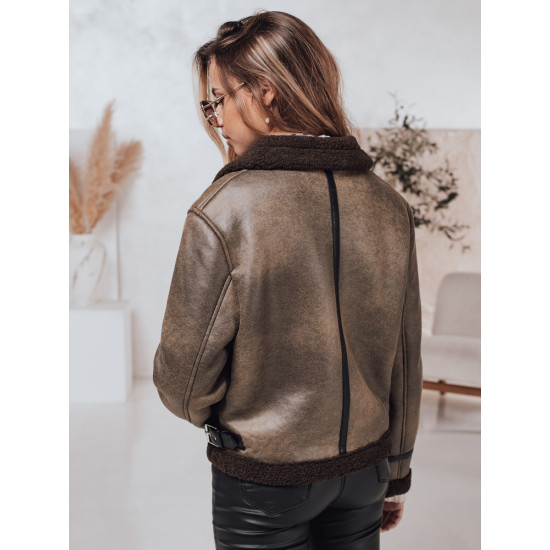 Sieviešu brūna jaka Mira Sieviešu jakas