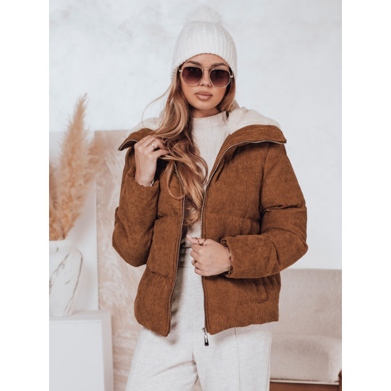 Sieviešu brūna ziemas jaka Trendy Sieviešu jakas