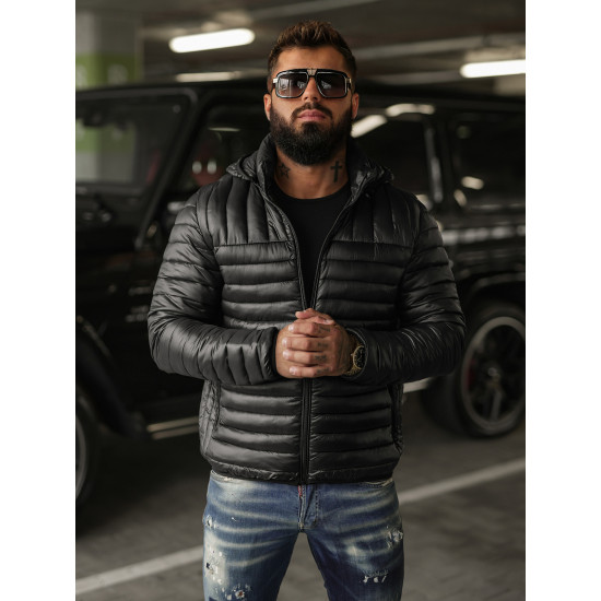 Vīriešu melna jaka Einar Vīriešu jakas un mēteļi