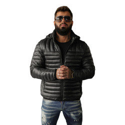 Vīriešu melna jaka Einar