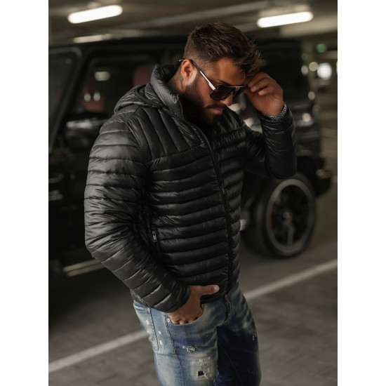 Vīriešu melna jaka Einar Vīriešu jakas un mēteļi