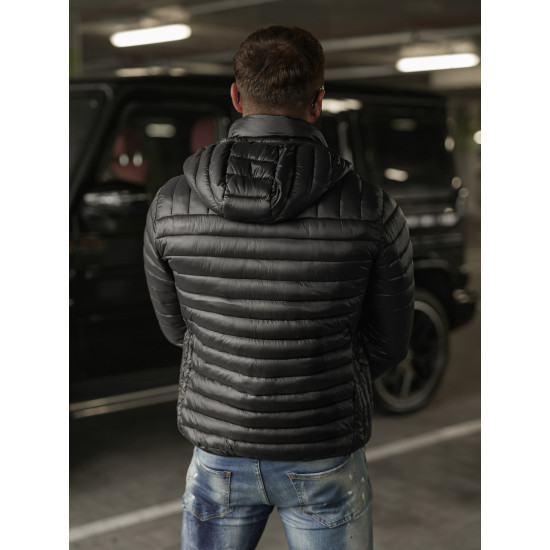 Vīriešu melna jaka Einar Vīriešu jakas un mēteļi