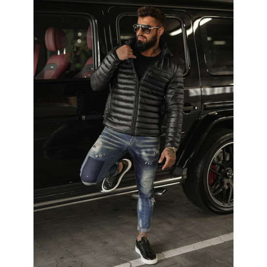 Vīriešu melna jaka Einar Vīriešu jakas un mēteļi