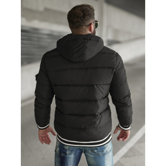 Vīriešu melna stepēta jaka Aibel JS/57M7501/392