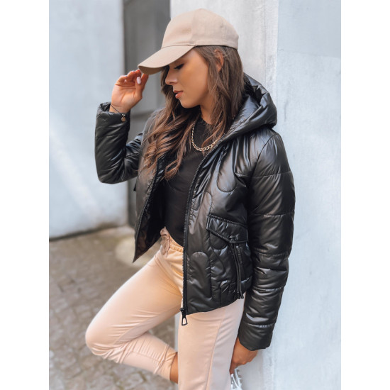 Sieviešu melna vilnas jaka Sieviešu jakas