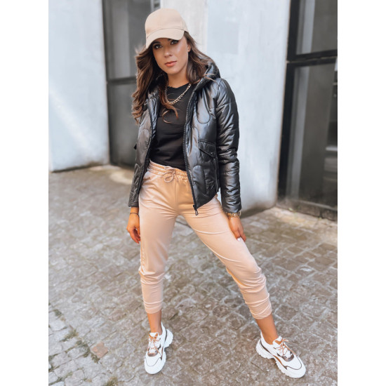 Sieviešu melna vilnas jaka Sieviešu jakas