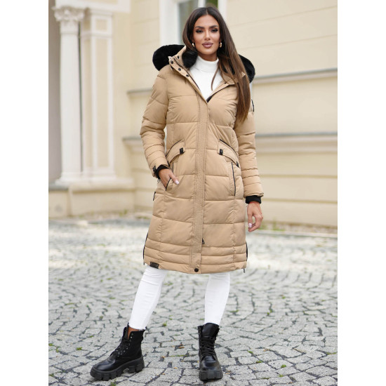 Sieviešu garā ziemas jaka brūnā krāsā Marni Sieviešu jakas