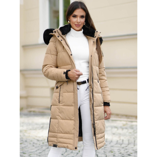 Sieviešu garā ziemas jaka brūnā krāsā Marni Sieviešu jakas